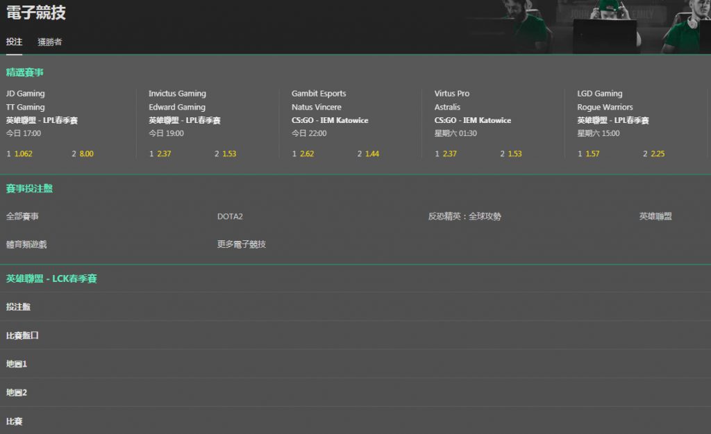 Bet365比较完善